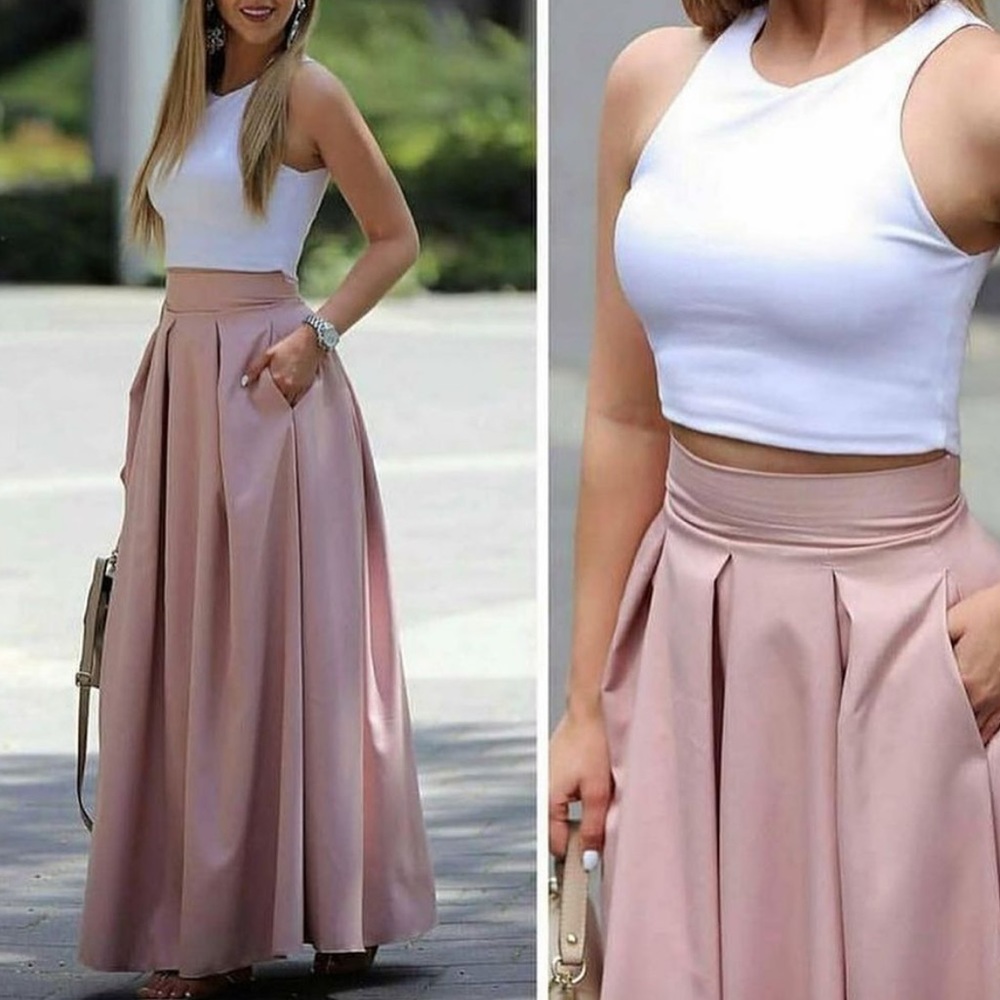 Emerald Green NWOT, hand-made, elegant, narrow high waist maxi stylish skirt